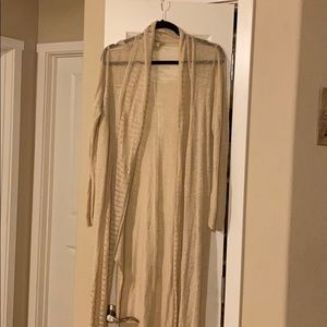 Lucky Brand Cream Long Cardigan